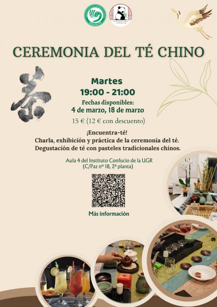 Cartel taller ceremonia té marzo 2025