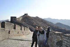 Lara en la muralla china