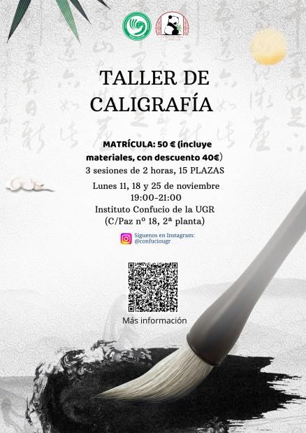 Cartel taller caligrafía china nov 2024