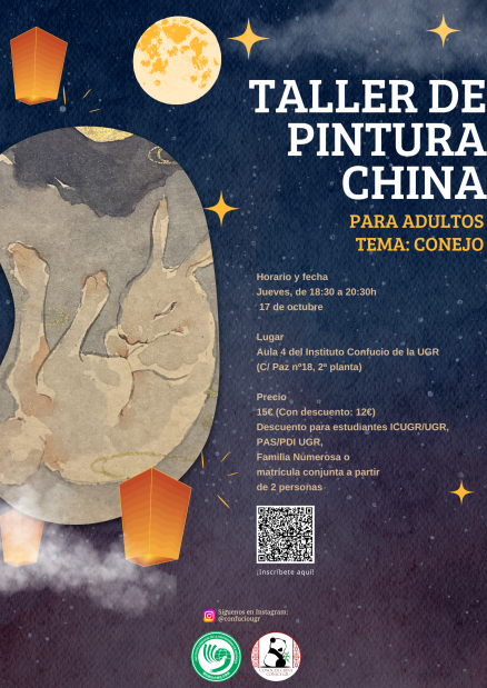 Cartel taller pintura china conejo octubre 2024 adultos