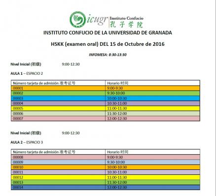 Horarios HSKK 15 OCTUBRE IMAGEN 1